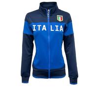 Just 4 Kicks Women's Italy Full Zip Track Jacket, Italia Warm-Up Jacket, Blue, Small