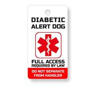Just 4 Paws PVC Diabetic Alert Service Dog Key or Collar Tag for ADA Diabetic Alert Service Dog (Diabetic Alert DA21)