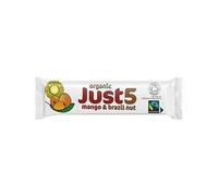 Just 5 Organic Fairtrade Mango & Brazil 40g (Pack of 18)