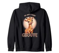 Just a Baby Giraffe Cute Animal Zip Hoodie