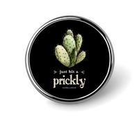 Just A Bit Prickly Cactus Plant Round Badge Pin Metal Memorial Brooch Button Lapel Pins for Backpack Wedding