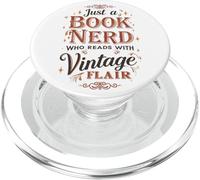 Just a Book Nerd Who Reads with Classic Vintage Flair Retro PopSockets PopGrip for MagSafe