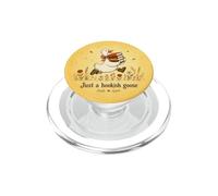 Just A Bookish Goose Cute Funny Book Lover Floral Reader Art PopSockets PopGrip for MagSafe