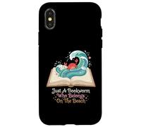 Just A Bookworm Who Belongs On The Beach Reader Case for iPhone X/XS