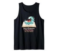 Just A Bookworm Who Belongs On The Beach Reader Tank Top