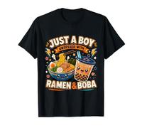Just a Boy Obsessed with Ramen & Boba Bubble Tea Otaku T-Shirt
