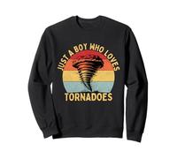 Just A Boy Tornado Birthday Storm Chaser Boys Tornado Kids Sweatshirt