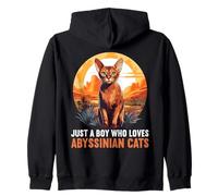 Just a boy who just a boy who loves Abyssinian Cats Zip Hoodie