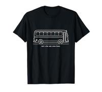 Just A Boy Who Love Buses Outline Graphic School Bus Kids T-Shirt