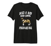 Just A Boy Who Loves African Wild Dogs Gift Premium T-Shirt