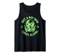 Just a Boy Who Loves Aliens - Funny Alien & UFO Lover Design Tank Top