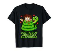 Just a Boy Who Loves Anacondas - Reptile Lover T-Shirt
