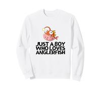 Just A Boy Who Loves Anglerfish Funny Anglerfishes Sweatshirt