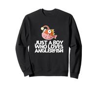Just A Boy Who Loves Anglerfish Funny Anglerfishes Sweatshirt