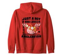 Just A Boy Who Loves Anglerfish Funny Anglerfishes Zip Hoodie