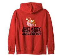 Just A Boy Who Loves Anglerfish Funny Anglerfishes Zip Hoodie