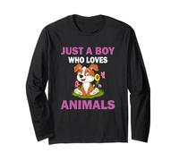 Just A Boy Who Loves Animals Boys Long Sleeve T-Shirt