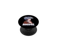 Just A Boy Who Loves Anime V Peace Symbol Fingers Fun Funny PopSockets Adhesive PopGrip