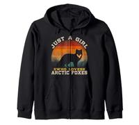 Just A Boy Who Loves Arctic Foxes, Cute Antelope Lover Boys Zip Hoodie