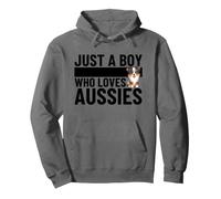 Just A Boy Who Loves Aussies Funny Australian Shepherd Pullover Hoodie