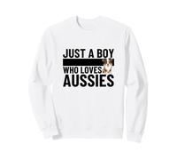 Just A Boy Who Loves Aussies Funny Australian Shepherd Sweatshirt