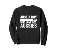 Just A Boy Who Loves Aussies Funny Australian Shepherd Sweatshirt