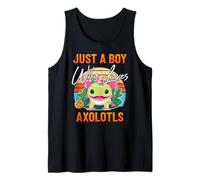 Just a Boy Who Loves Axolotls Fun Cookie Kawaii Axolotl Tank Top