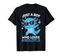 Just A Boy Who Loves Axolotls Funny Cute Axolotl Dabbing T-Shirt