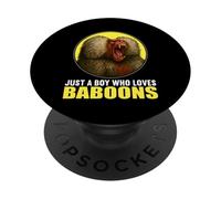 Just a Boy who loves Baboons Baboon PopSockets Adhesive PopGrip