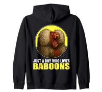 Just a Boy who loves Baboons Baboon Zip Hoodie