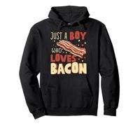 Just A Boy Who Loves Bacon Funny Food Lover Design Pullover Hoodie