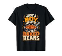 Just A Boy Who Loves Baked Beans Value Graphic T-Shirt, Men, Black, L