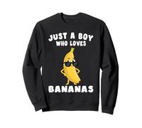 Just a Boy Who Loves Bananas Bananas Teens Boys Toddler Sweatshirt