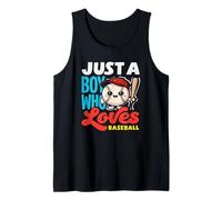 Just A Boy Who Loves Baseball Cute Kids Sports Tank Top