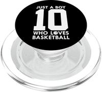 JUST A BOY WHO LOVES BASKETBALL 10TH BIRTHDAY PopSockets PopGrip for MagSafe