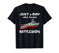 Just A Boy Who Loves Battleships & Yamato Japanese Ship WW2 T-Shirt