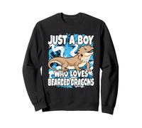 Just A Boy Who Loves Bearded Dragons Funny Lizard Boys Kids Sweatshirt