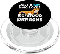 Just A Boy Who Loves Bearded Dragons PopSockets PopGrip for MagSafe