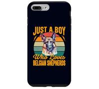 Just a Boy Who Loves Belgian Shepherd Dog Retro For Men Kids Case for iPhone 7 Plus/8 Plus