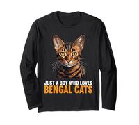 Just a Boy who Loves Bengal Cats Bengal Cat Long Sleeve T-Shirt