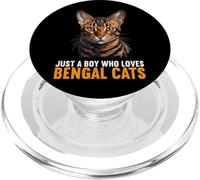 Just a Boy who loves Bengal Cats Bengal Cat PopSockets PopGrip for MagSafe