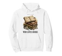 Just A Boy Who Loves Books Vintage Academia Reading Pullover Hoodie