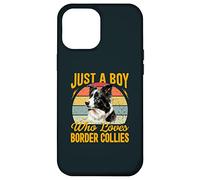 Just a Boy Who Loves Border Collies Dog Retro Dogs Lover Case for iPhone 12 Pro Max