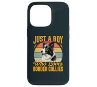 Just a Boy Who Loves Border Collies Dog Retro Dogs Lover Case for iPhone 13 Pro