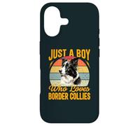 Just a Boy Who Loves Border Collies Dog Retro Dogs Lover Case for iPhone 17