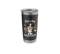 Just A Boy Who Loves Border Collies Stainless Steel Insulated Tumbler