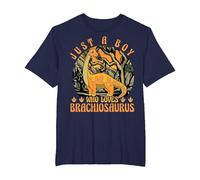 Just A Boy Who Loves Brachiosaurus Dinosaur Lover Dino T-Shirt, Men's Big and Tall, Navy Blue, 2X Tall