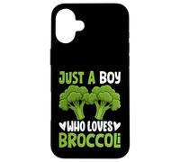 Just A Boy Who Loves Broccoli Funny Vegan Broccoli Lovers Case for iPhone 16 Plus