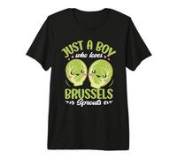 Just A Boy Who Loves Brussels Sprouts Vegetarian Vegan Premium T-Shirt