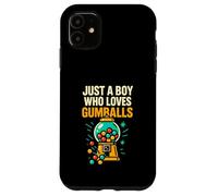 Just A Boy Who Loves Bubble Gum Machines Gumball Boys Kids Case for iPhone 11